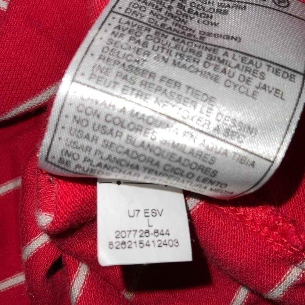 Men’s vintage retro Nike silver tab red black polo shirt size L large Pre own it - Picture 5 of 5